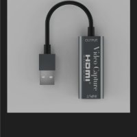 Кабел за заснемане на видео от USB към HDMI 1080p HD, за игри или предаване на живо ., снимка 4 - Друга електроника - 41633478