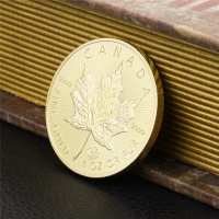  монета златна сувенир креативен подарък Канадски кленов лист 1OZ, снимка 4 - Нумизматика и бонистика - 36469867