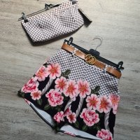 Нов уникален комплект - къси панталони с колан и бюстие / топ / CROP TOP на намаление , снимка 1 - Къси панталони и бермуди - 41619963