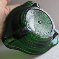 зелен стъклен пепелник, снимка 6 - Други - 40204269