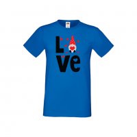 Мъжка тениска Свети Валентин Love Gnome, снимка 1 - Тениски - 35713621