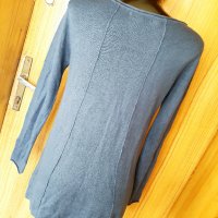 Тъмно синя блуза туника плетиво Л, снимка 3 - Блузи с дълъг ръкав и пуловери - 34279583