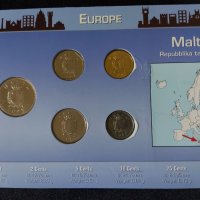 Малта - Комплектен сет от 5 монети , 2001-2005, снимка 2 - Нумизматика и бонистика - 44500150