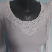 Еластична маркова блуза с буфон ръкави "Ideal"® / унисайз , снимка 3 - Блузи с дълъг ръкав и пуловери - 36041696