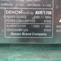 Denon AVR-1708, снимка 5 - Ресийвъри, усилватели, смесителни пултове - 36187144