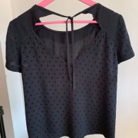 Нова черна блуза размер S, снимка 11 - Тениски - 41328743