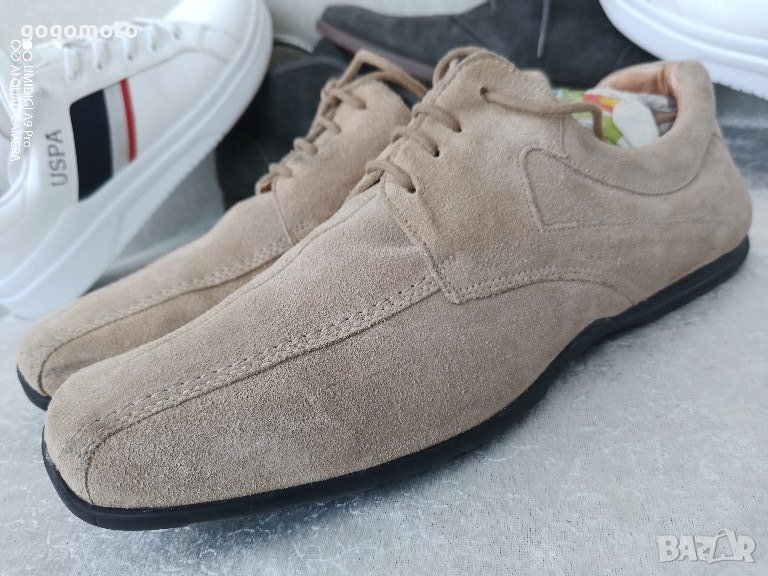 мъжки ежедневни спортни обувки от естествена кожа - велур 44 - 45, снимка 1