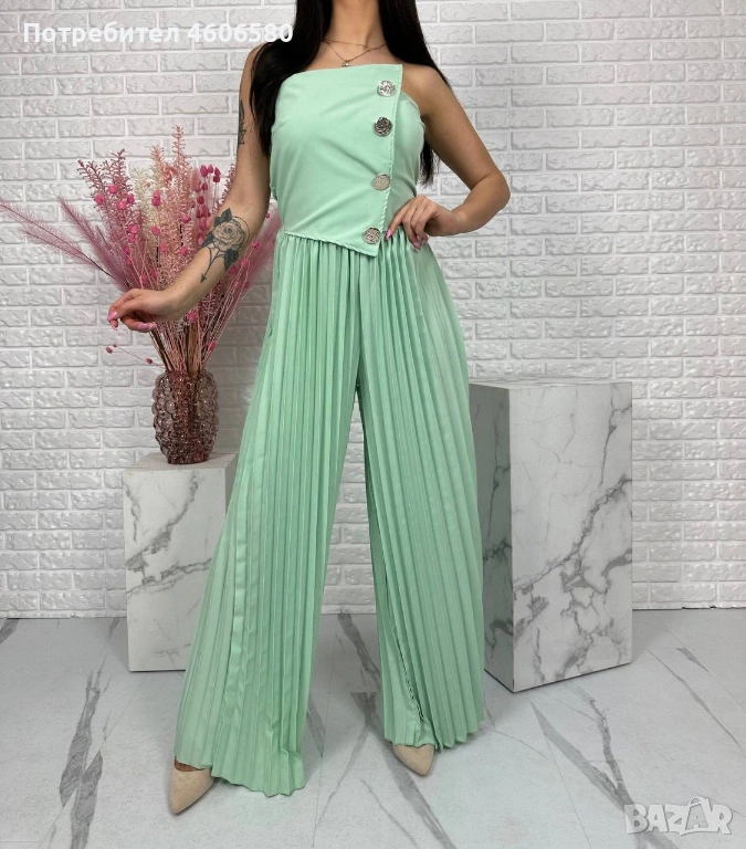 Дамски гащеризон – бюстие със солей панталон, снимка 1