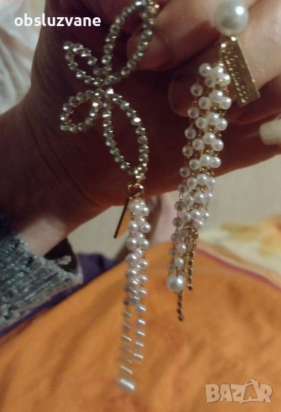 Екстравагантни асиметрични обеци, снимка 1