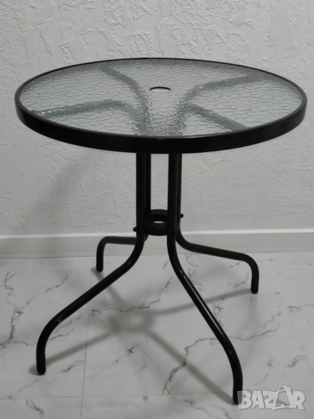 Градинска масичка със стъклен плот , снимка 1