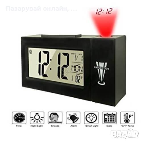 Лазерен часовник с гласово управление, многофункционален цифров будилник с подсветка, снимка 1