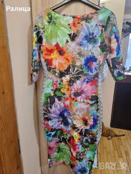 Дамска рокля с цветя, снимка 1