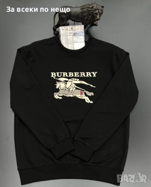 Burberry Мъжка Черна Блуза С Дълъг Ръкав Бърбъри Код A981, снимка 1
