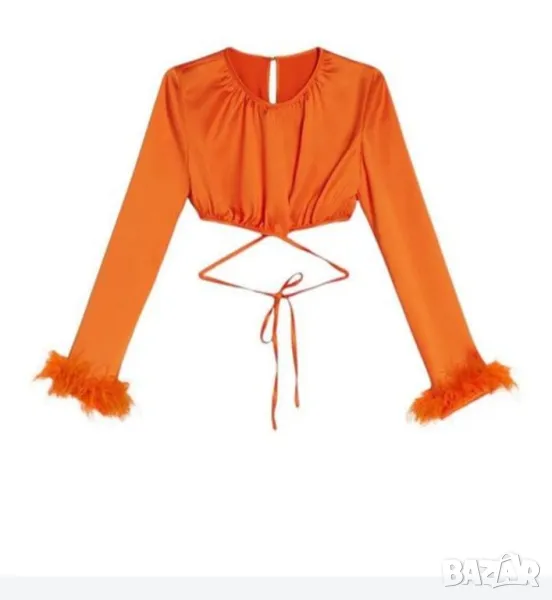 Топ с естествени пера, снимка 1