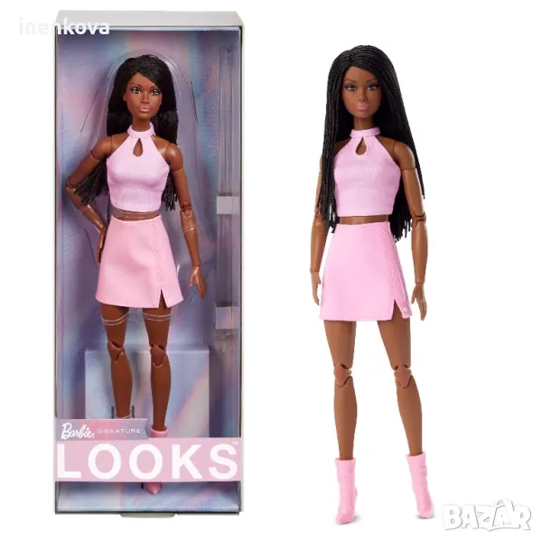Кукла Barbie Signature Barbie Looks Модел #21, с плитки, розова пола Barbie Looks #21, снимка 1