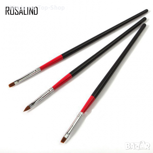 Комплект три четки за декорация и арт маникюр, снимка 1