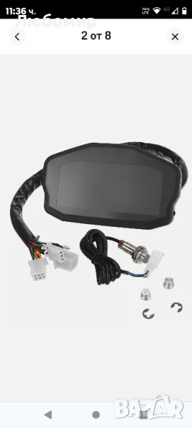 Универсален LCD цифров скоростомер за мотоциклет Одометър Оборотомер за мотоциклет, снимка 1