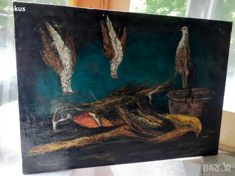 Стара картина масло на платно на Portaluppi, снимка 1