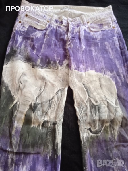 НОВИ ART Hand Made ръчно рисувани дънки на марката DRYKORN, снимка 1