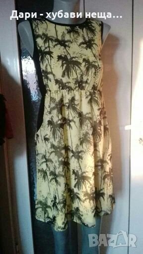 Красива рокля в жълто и черно👗🍀XS,S🍀👗3049, снимка 1