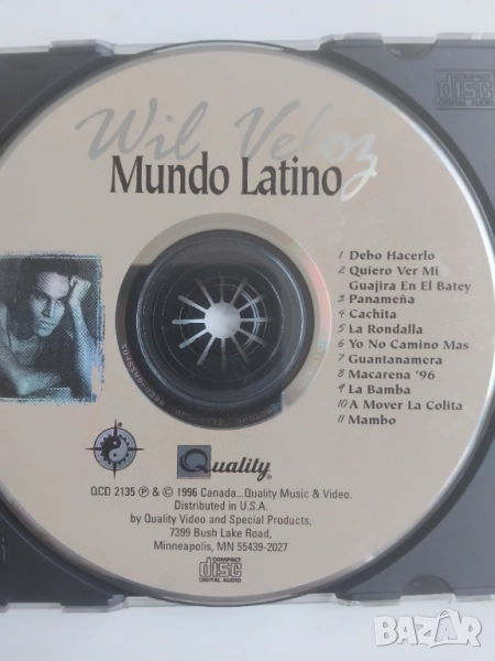 Wil Veloz ‎– Mundo Latino - оригинален диск музика, снимка 1