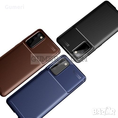 Samsung Galaxy S20 FE (5G) - Противоударен Силиконов Гръб - Карбон, снимка 1