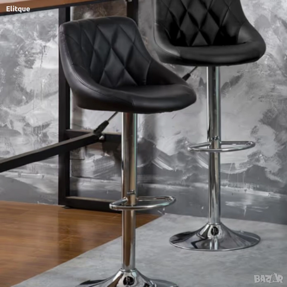 Бар стол с регулируема височина и въртяща функция – комфорт и стил за дома и заведения, снимка 1