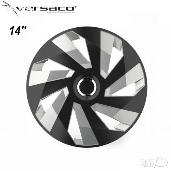 Тасове за джанти 14'' Versaco Vector RC Black/Silver, снимка 1