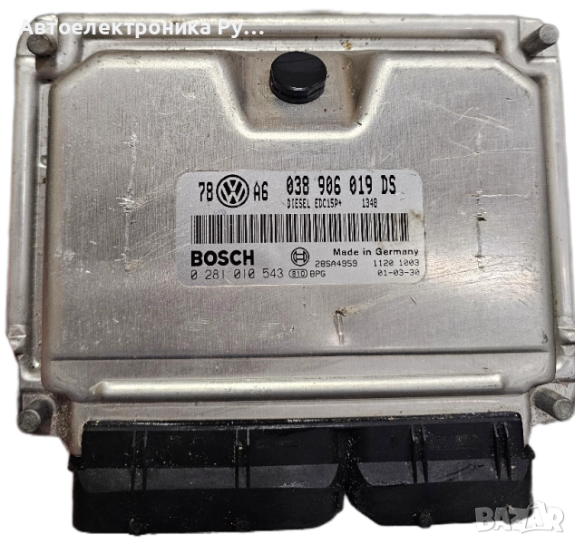 компютър VW VOLKSWAGEN PASSAT 1.9 TDI, 038906019DS, BOSCH, 0 281 010 543, 0281010543, снимка 1