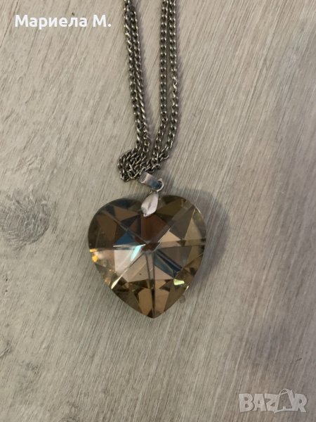 Колие с камък сърце, снимка 1