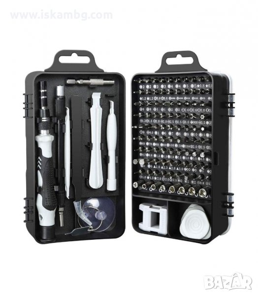 ОТВЕРТКА КОМПЛЕКТ С НАКРАЙНИЦИ ЗА РЕМОНТ НА ТЕЛЕФОНИ 115 В 1 - код 2543, снимка 1