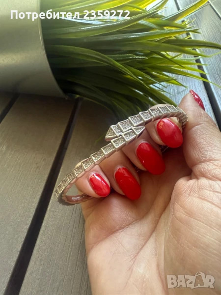 Сребърна гривна, снимка 1