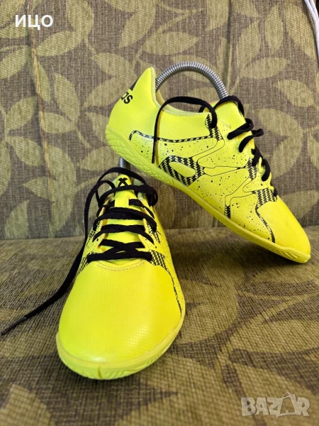 ДЕТСКИ ФУТБОЛНИ ОБУВКИ ADIDAS X 15.4 IN, СЛЪНЧЕВО ЖЪЛТО/ЧЕРНО, снимка 1