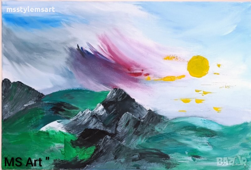 Магия над върха " Абстрактна картина , снимка 1