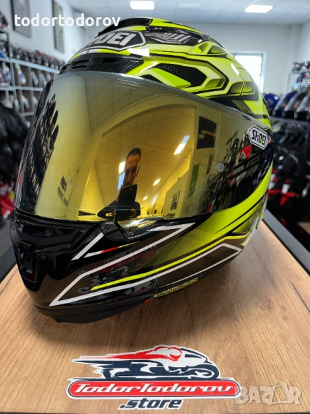 Мото каска SHOEI X-SPIRIT 3 TC-10, S 55-56 ,два визьора,като нова, снимка 1
