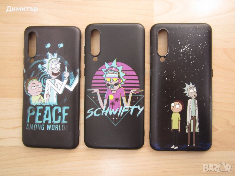 Гръб за Xiaomi MI 9, черен - Rick & Morty, снимка 1