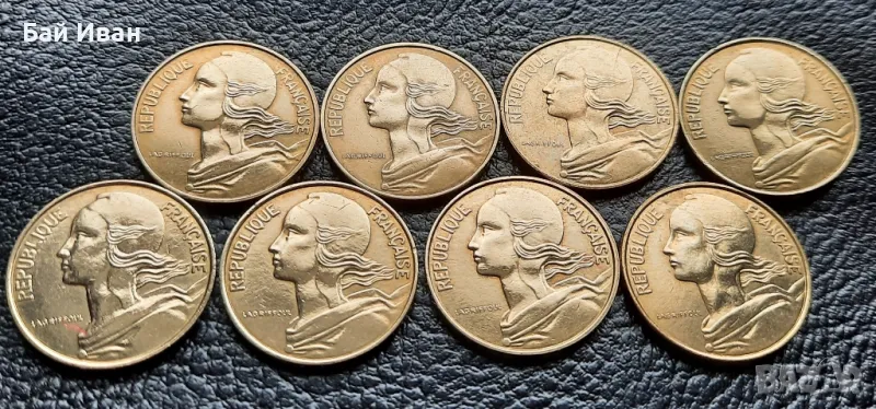 Лот монети 10 сантима различни години Франция /4/- прекрасни !, снимка 1