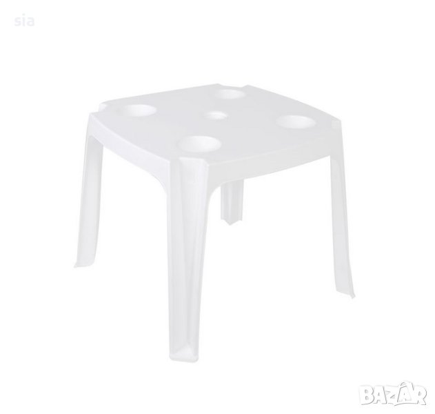 Маса за пикник, Пластмасова маса за чадър, и поставка за чаши, 44х44х39см, снимка 1