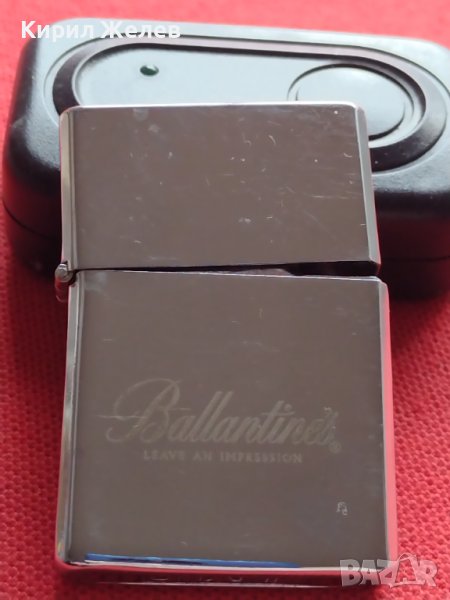БЕНЗИНОВА МЕТАЛНА ЗАПАЛКА BALLANTINES LEAVE AN IMPRESSION  РАБОТИ МНОГО КРАСИВА 34124, снимка 1