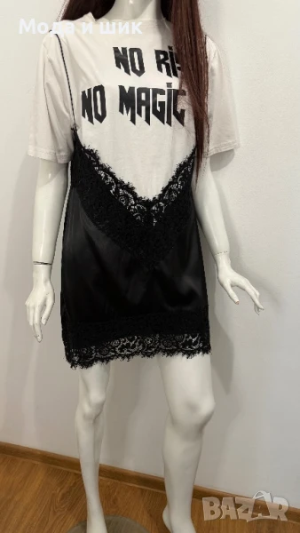 Лятна рокля в черно и бяло, снимка 1