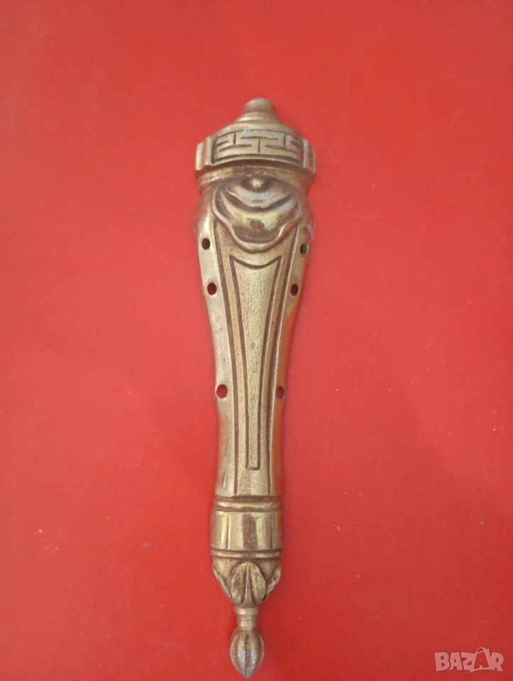 стара метална апликация,обков, снимка 1