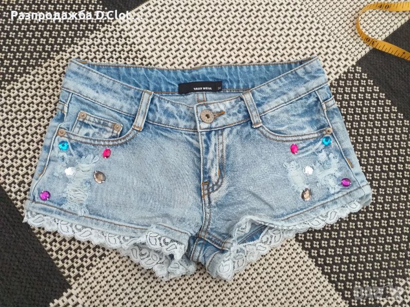 Къси дънки с камъни Tally Weijl , снимка 1