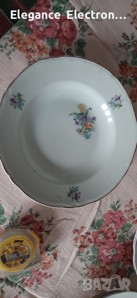 1бр.Порцеланова Чиния Букет цветя 22см, снимка 1