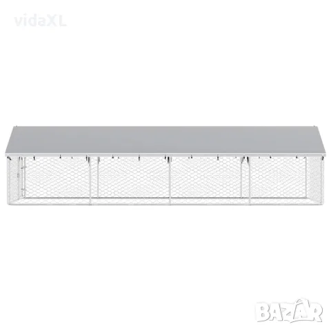 vidaXL Дворна клетка за кучета с покрив, 600x200x150 см, снимка 8 - За кучета - 56146193