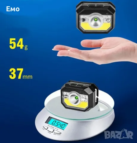 LED фенер за глава с 6 режима на работа, вградена батерия и USB зареждане - FL86, снимка 3 - Къмпинг осветление - 47934991