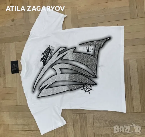 Mixed Emotion Angel Rhinestone T-Shirt – White – L, снимка 2 - Тениски - 55932429