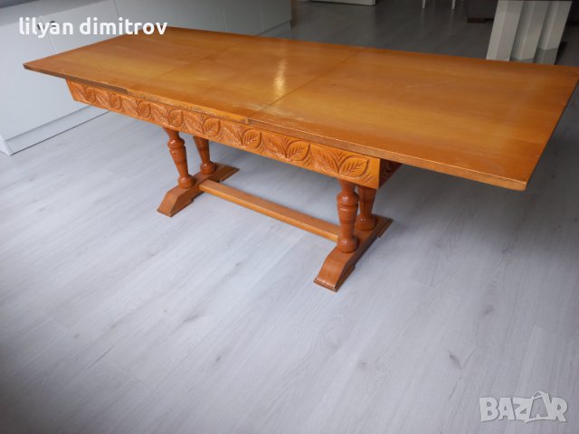 Дървена разтегателна маса, снимка 3 - Маси - 40634675