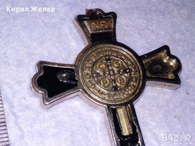 ГОЛЯМ СТИЛЕН СРЕБРИСТ МЕСИНГОВ КЕЛТСКИ ТИП ДВУСТРАНЕН КРЪСТ с НУЖДА от ЛЕКА РЕСТАВРАЦИЯ 38651, снимка 12 - Други - 41681794