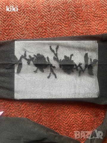 Ergee 38-40 20 den Черен чорапогащник ликра на релефни цветя , снимка 5 - Бельо - 53382032