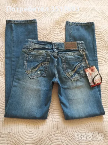 Дамски дънки с камъчета S , снимка 5 - Дънки - 49209572